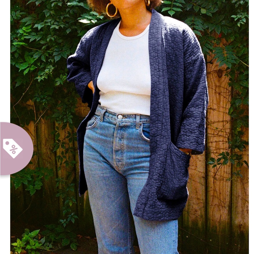 Curator SF Jules Cardigan size xsmall in navy.